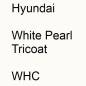 Preview: Hyundai, White Pearl Tricoat, WHC.